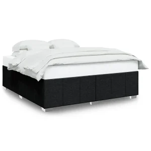 Bedframe zonder matras stof zwart 180×200 cm Bedframe zonder matras stof zwart 180×200 cm