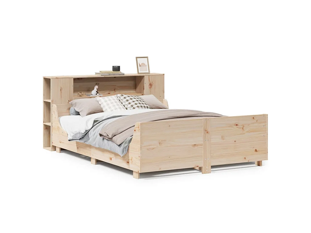 Bedframe zonder matras massief grenenhout 135x190 cm