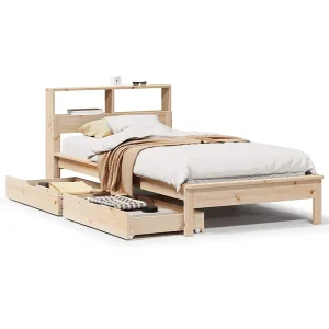 Bed met boekenkast zonder matras massief grenenhout 90×190 cm Bed met boekenkast zonder matras massief grenenhout 90×190 cm