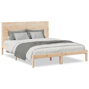 Bedframe extra lang zonder matras massief hout 140×210 cm Bedframe extra lang zonder matras massief hout 140×210 cm