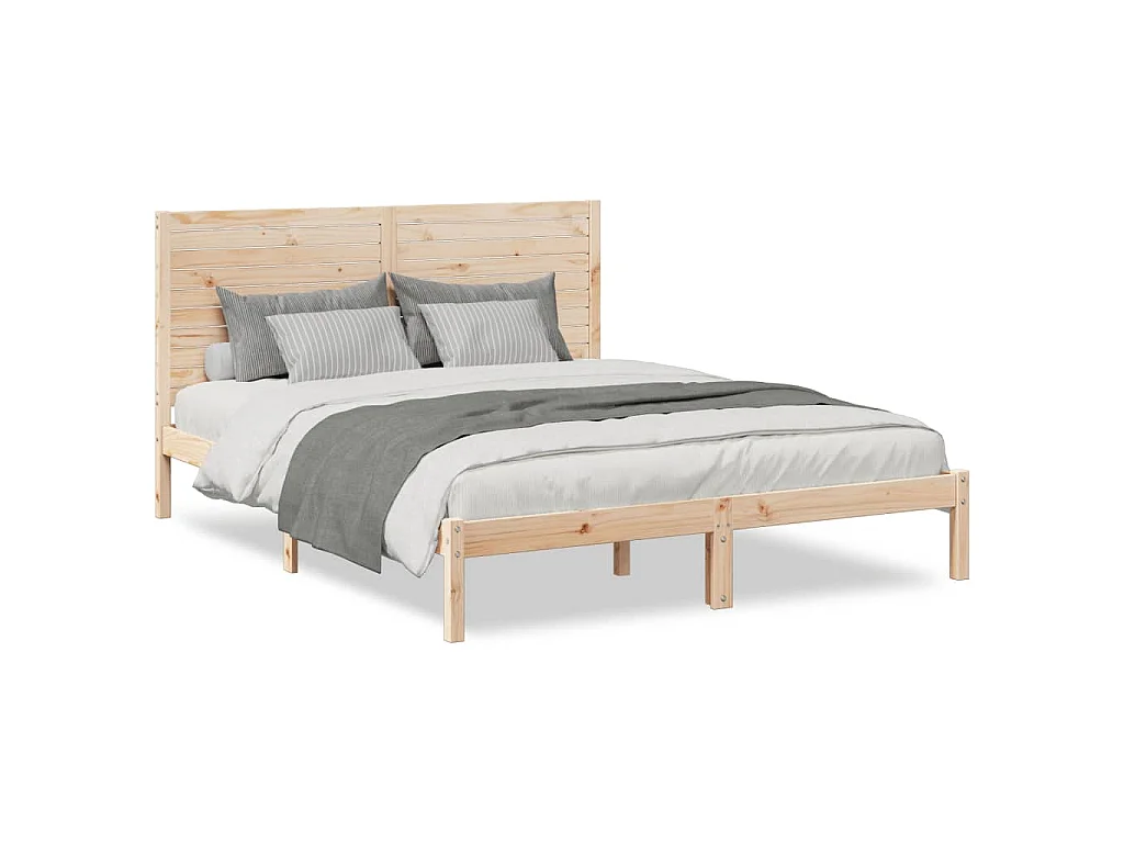 Bedframe extra lang zonder matras massief hout 140x210 cm