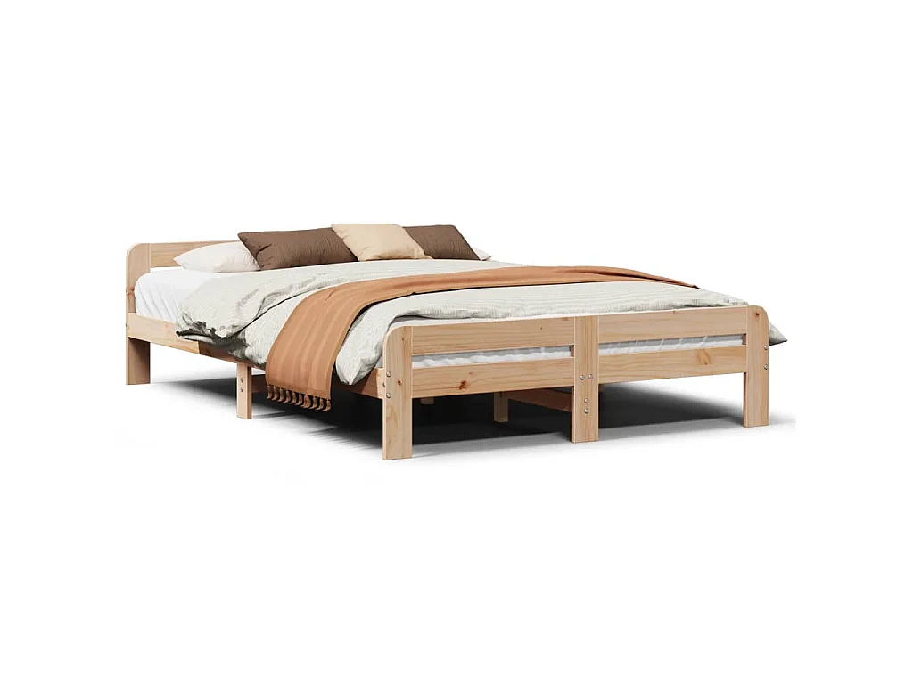 Bedframe zonder matras massief grenenhout 150x200 cm