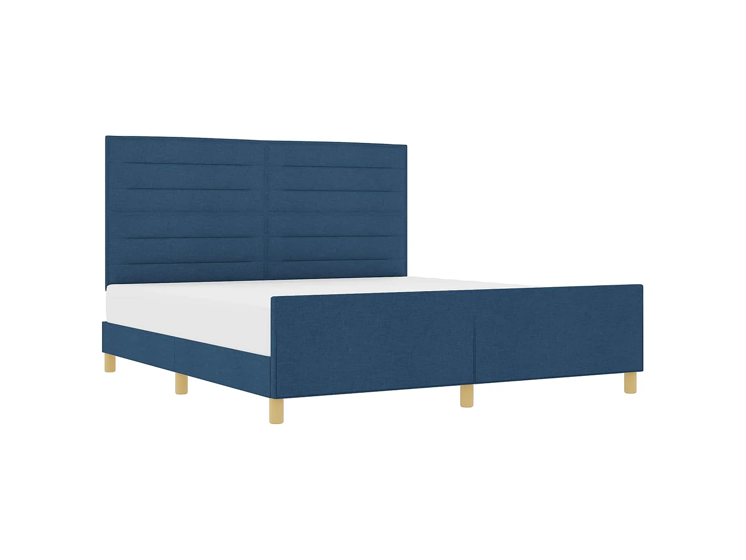 Bedframe met hoofdeinde Blauw 180 x 200 cm Stof