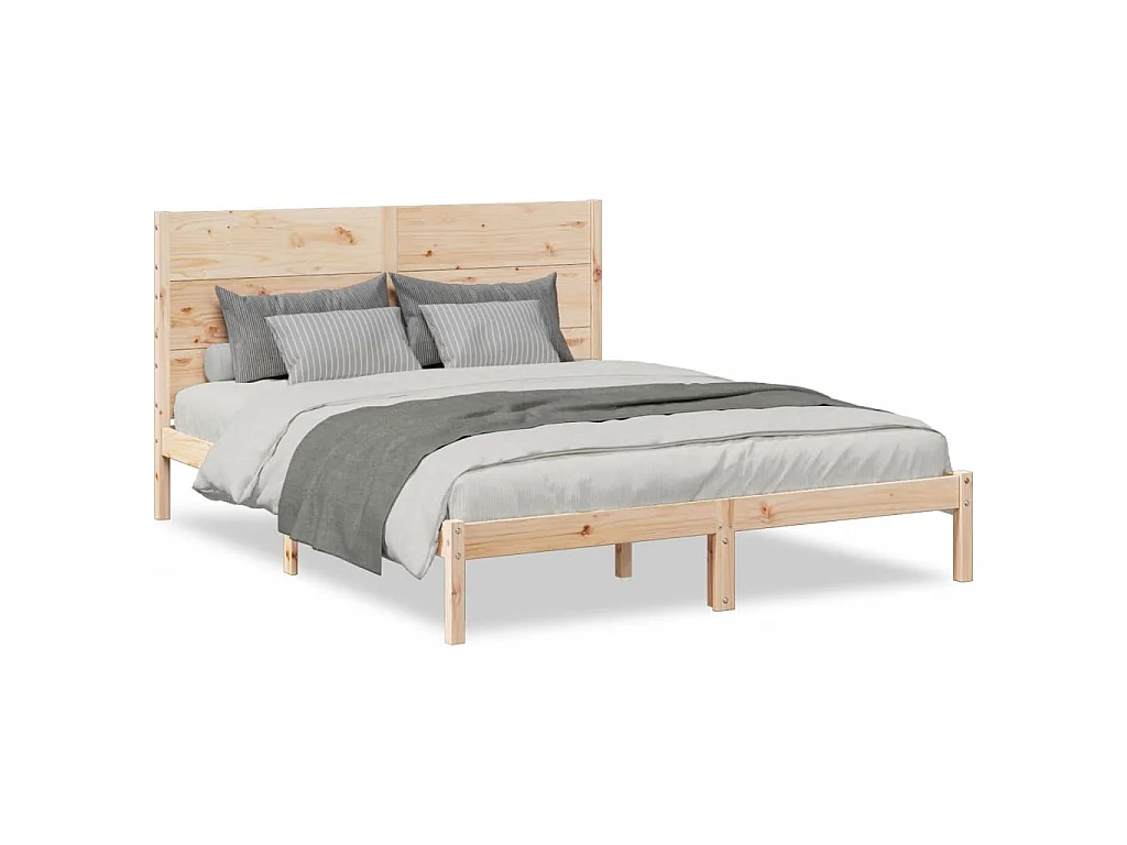 Bedframe extra lang zonder matras massief hout 160x210 cm