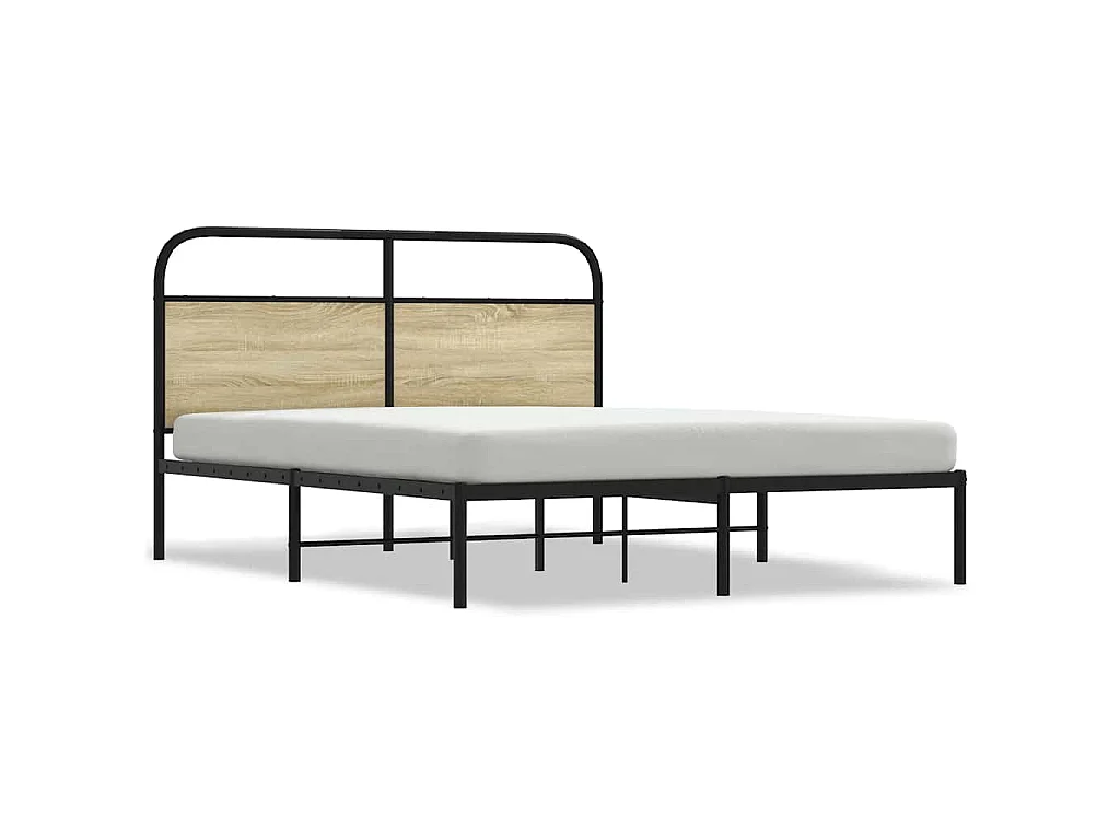 Bedframe zonder matras bewerkt hout sonoma eikenkleur 150x200cm