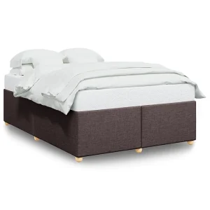 Bedframe zonder matras stof donkerbruin 140×190 cm Bedframe zonder matras stof donkerbruin 140×190 cm
