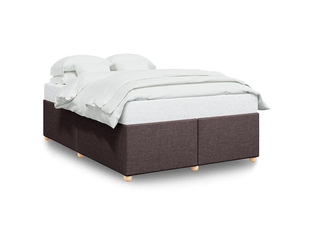 Bedframe zonder matras stof donkerbruin 140x190 cm