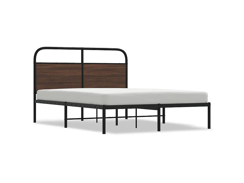 Bedframe zonder matras bewerkt hout bruin eikenkleur 120x190 cm