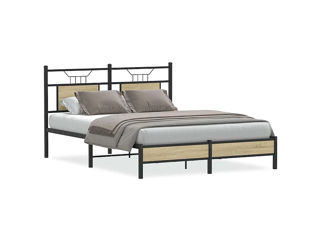 Bedframe zonder matras hout sonoma eikenkleurig 140x200 cm