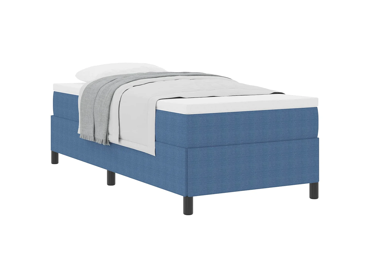Bedframe Blauw 80 x 200 cm Katoenen stof