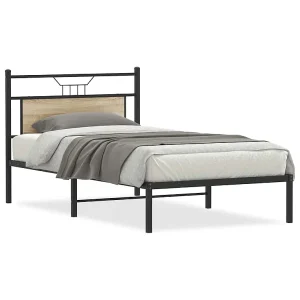Bedframe zonder matras hout sonoma eikenkleurig 100×190 cm Bedframe zonder matras hout sonoma eikenkleurig 100×190 cm