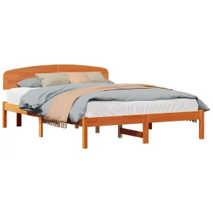 Bedframe Wasbruin 160 x 200 cm Massief grenenhout Bedframe Wasbruin 160 x 200 cm Massief grenenhout