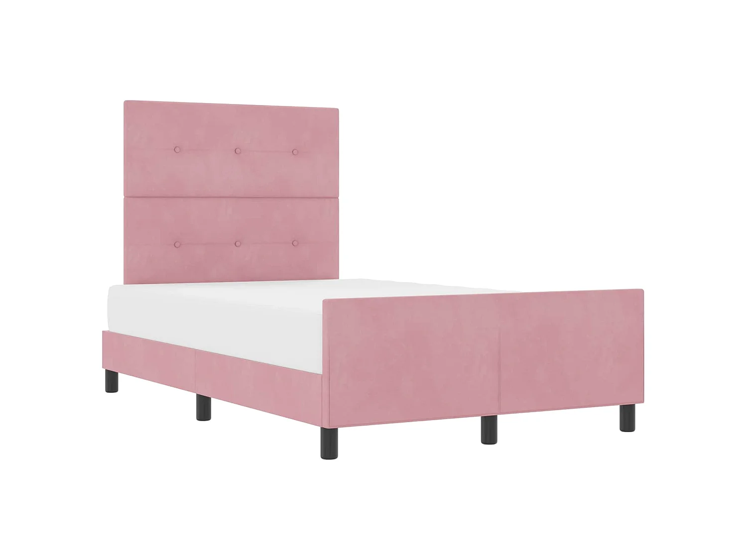 Bedframe met hoofdeinde Roze 120 x 200 cm Fluweel