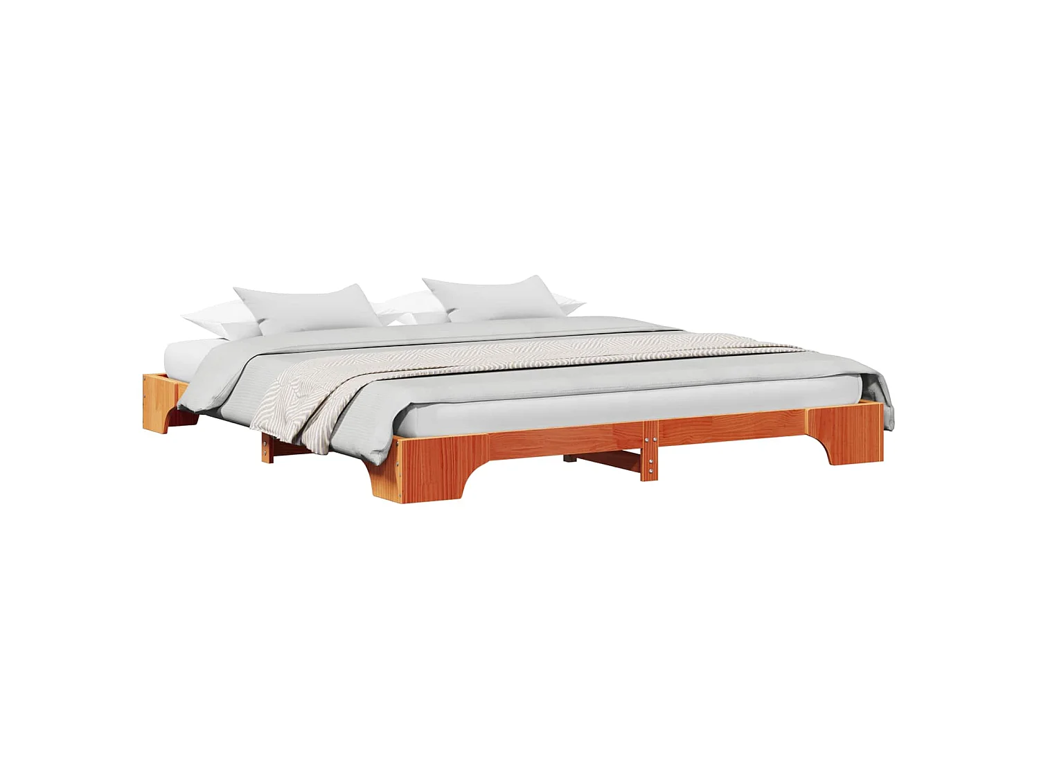 Bedframe Wasbruin 180 x 200 cm Massief grenenhout