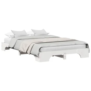 Bedframe Wit 120 x 200 cm Massief grenenhout Bedframe Wit 120 x 200 cm Massief grenenhout