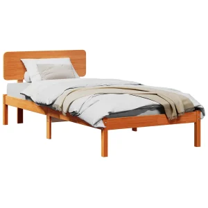 Bedframe Wasbruin 100 x 200 cm Massief grenenhout Bedframe Wasbruin 100 x 200 cm Massief grenenhout