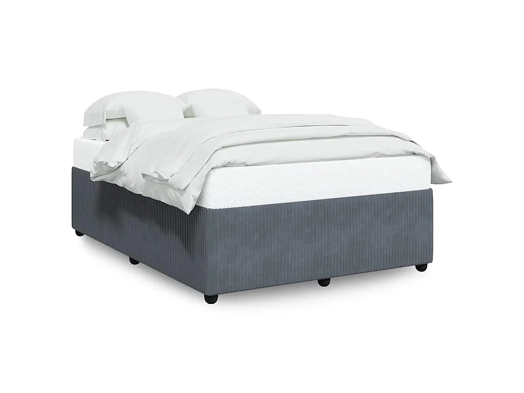 Bedframe zonder matras 140x190 cm fluweel donkergrijs