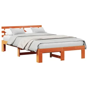 Bedframe Wasbruin 135 x 190 cm Massief grenenhout Bedframe Wasbruin 135 x 190 cm Massief grenenhout