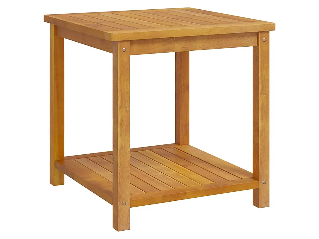 Bijzettafel 45x45x45 cm massief acaciahout