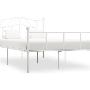 Bedframe metaal wit 140×200 cm Bedframe metaal wit 140×200 cm