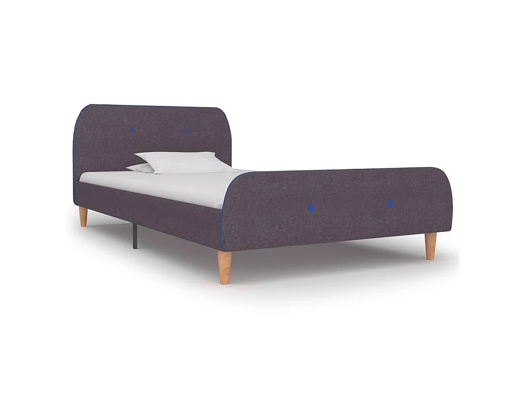 Bedframe stof taupe 90x200 cm