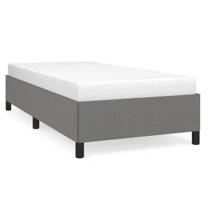 Bedframe zonder matras 90×200 cm stof donkergrijs Bedframe zonder matras 90×200 cm stof donkergrijs