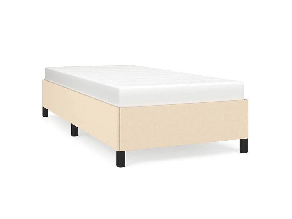 Bedframe zonder matras 80x200 cm stof crèmekleurig
