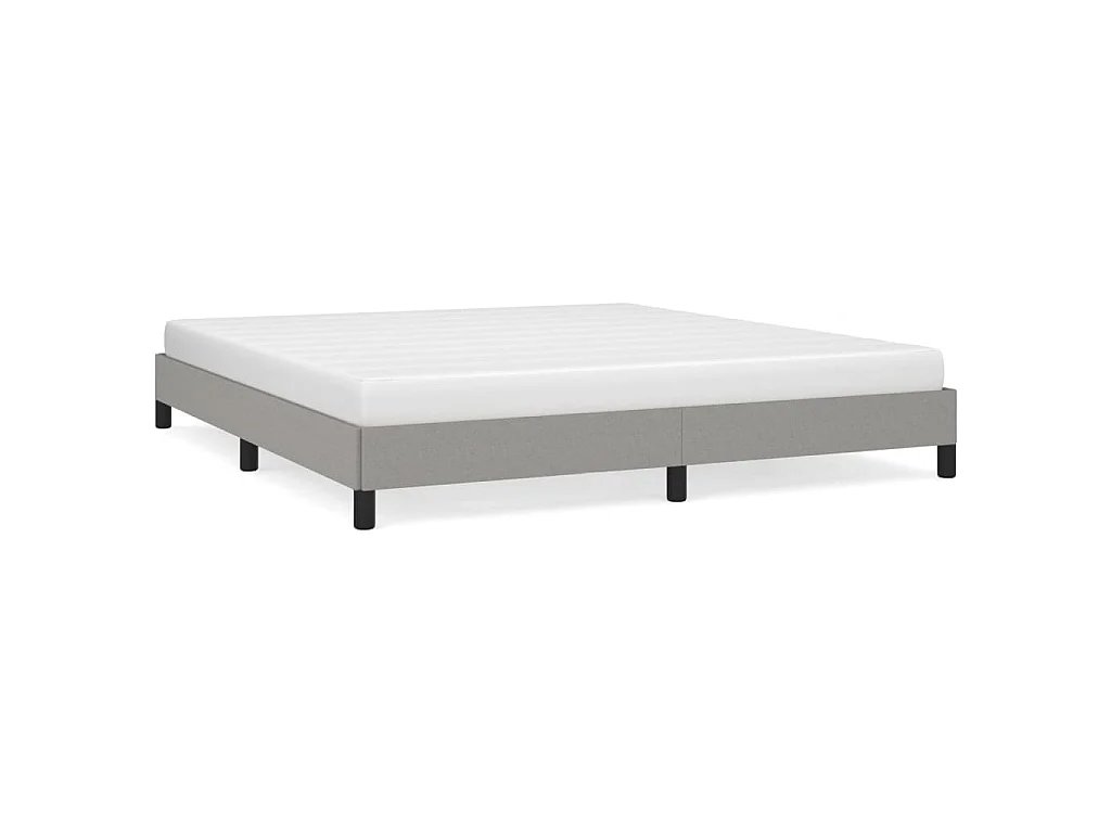 Bedframe zonder matras stof lichtgrijs 160x200 cm