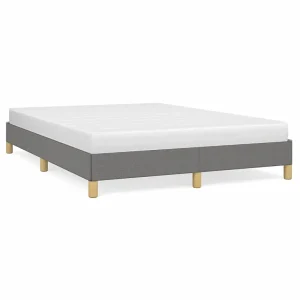 Bedframe zonder matras stof donkergrijs 160×200 cm Bedframe zonder matras stof donkergrijs 160×200 cm