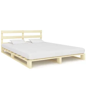 Bedframe pallet massief grenenhout 140×200 cm Bedframe pallet massief grenenhout 140×200 cm