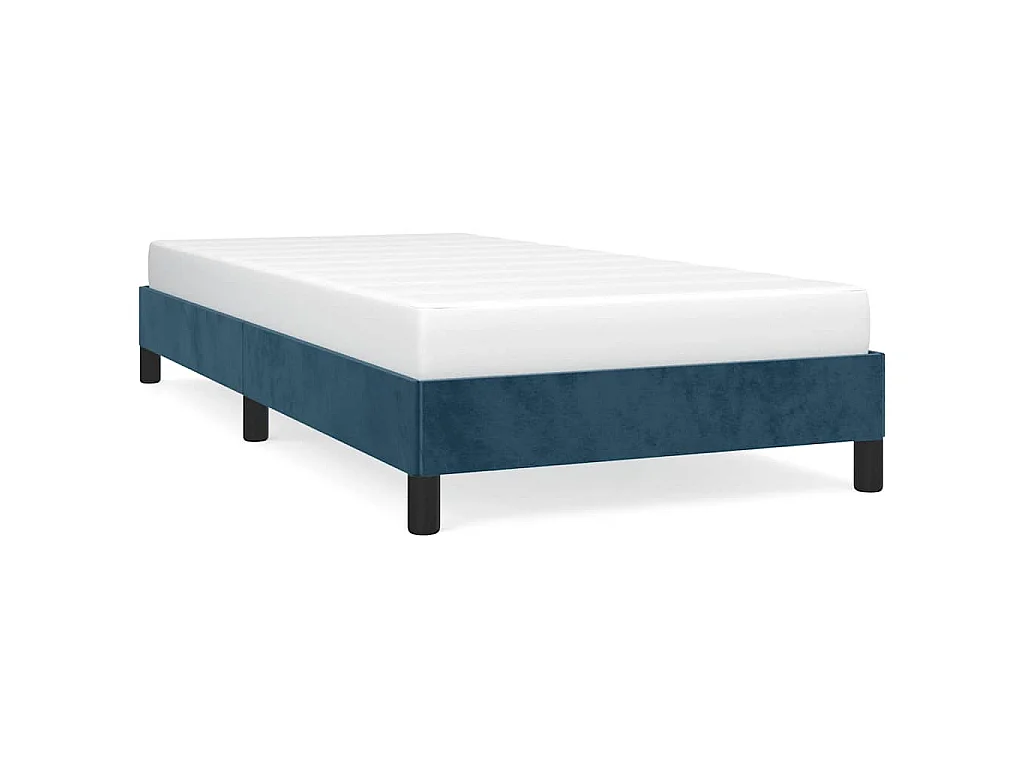 Bedframe zonder matras 100x200 cm fluweel donkerblauw