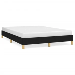 Bedframe zonder matras stof zwart 140×190 cm Bedframe zonder matras stof zwart 140×190 cm