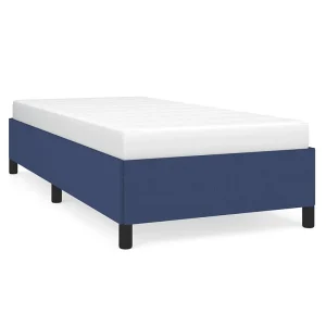 Bedframe zonder matras 90×200 cm stof blauw Bedframe zonder matras 90×200 cm stof blauw