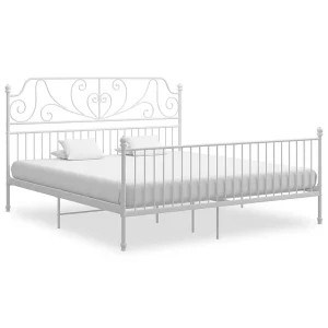 Bedframe metaal wit 180×200 cm Bedframe metaal wit 180×200 cm