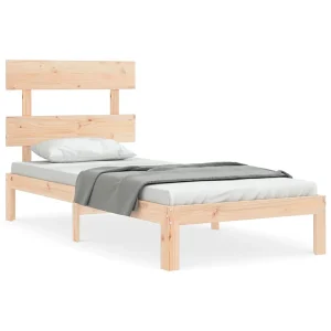 Bedframe met hoofdbord massief hout Bedframe met hoofdbord massief hout