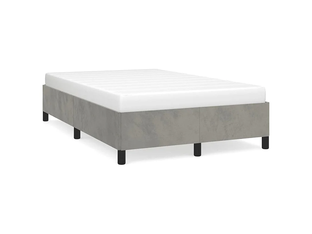 Bedframe zonder matras 120x200 cm fluweel lichtgrijs