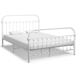 Bedframe metaal wit 140×200 cm Bedframe metaal wit 140×200 cm