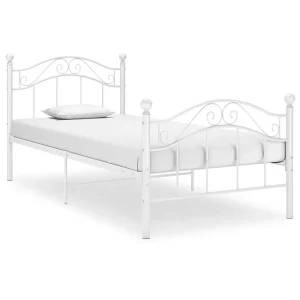 Bedframe metaal wit 100×200 cm Bedframe metaal wit 100×200 cm