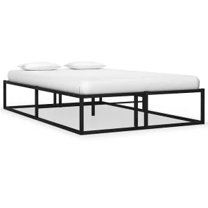 Bedframe metaal zwart 120×200 cm Bedframe metaal zwart 120×200 cm