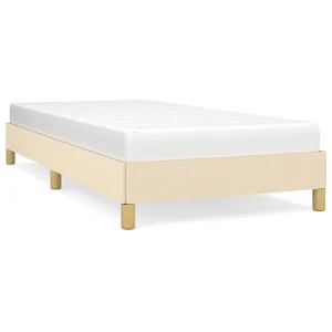 Bedframe stof crème 80×200 cm