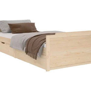 Bedframe met lades massief grenenhout 90×200 cm Bedframe met lades massief grenenhout 90×200 cm