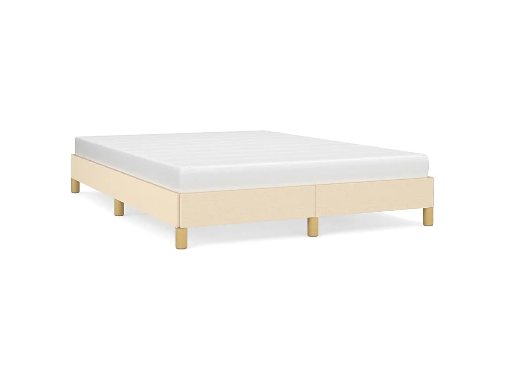 Bedframe zonder matras stof crèmekleurig 160x200 cm