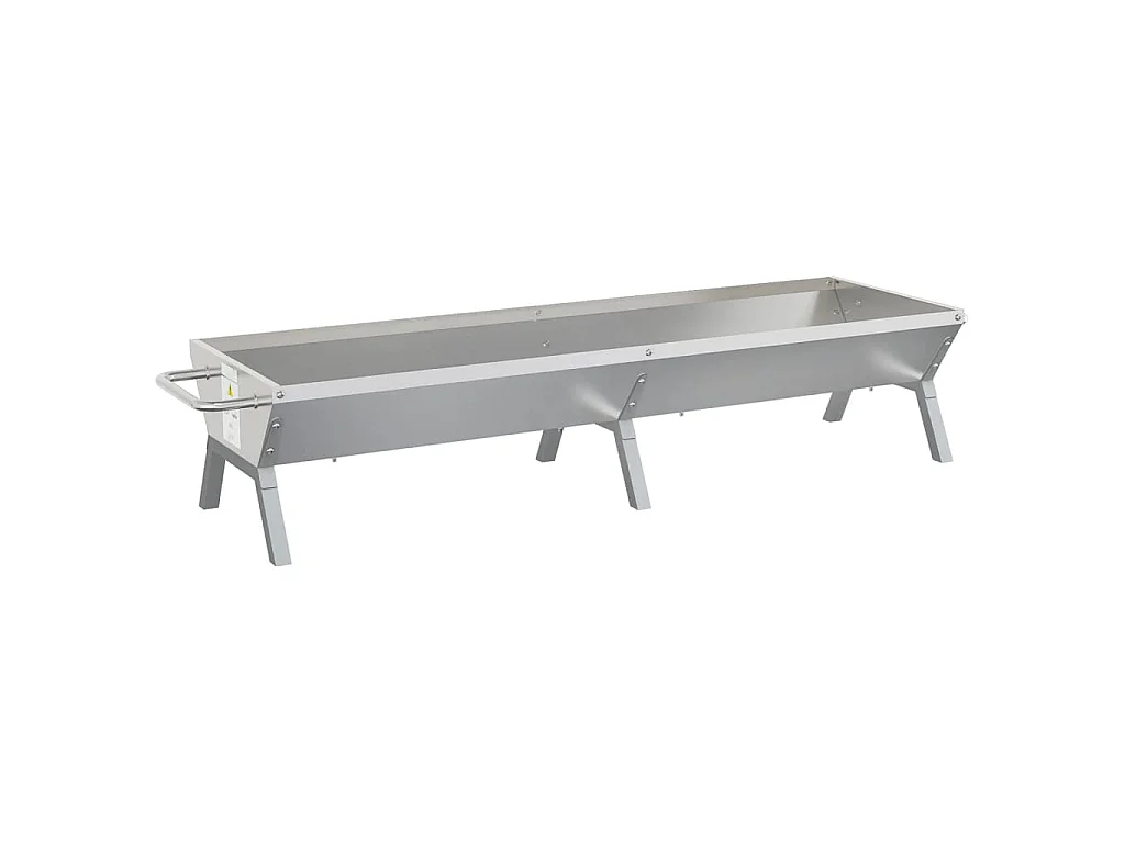 Barbecueplaat 158x42x31 cm roestvrij staal zilverkleurig