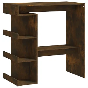 Bartafel met opbergrek 100x50x101,5 cm hout gerookt eiken Bartafel met opbergrek 100x50x101,5 cm hout gerookt eiken