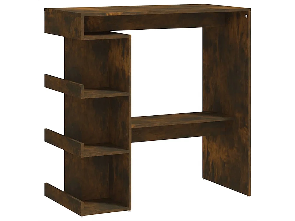 Bartafel met opbergrek 100x50x101,5 cm hout gerookt eiken