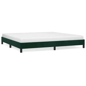 Bedframe zonder matras 200×200 cm fluweel donkergroen