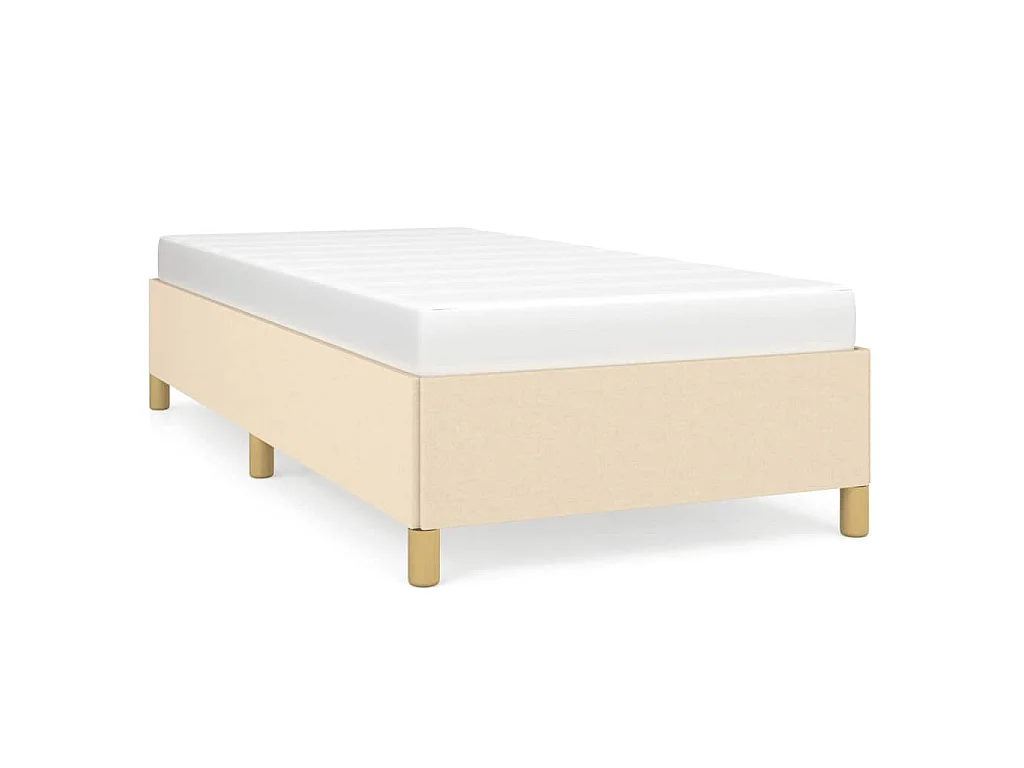 Bedframe stof crèmekleurig 90x190 cm