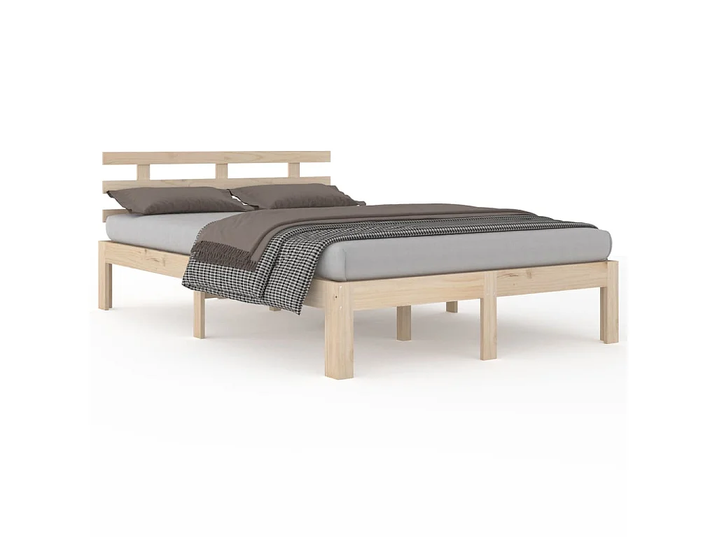 Bedframe zonder matras massief hout 140x200 cm