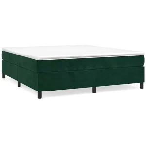 Bedframe zonder matras 160×200 cm fluweel donkergroen Bedframe zonder matras 160×200 cm fluweel donkergroen