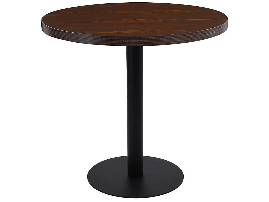 Bistrotafel 80 cm MDF donkerbruin